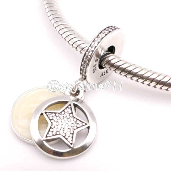 Authentic PANDORA Friendship Star Dangle - 792148EN23 - Picture 2 of 9